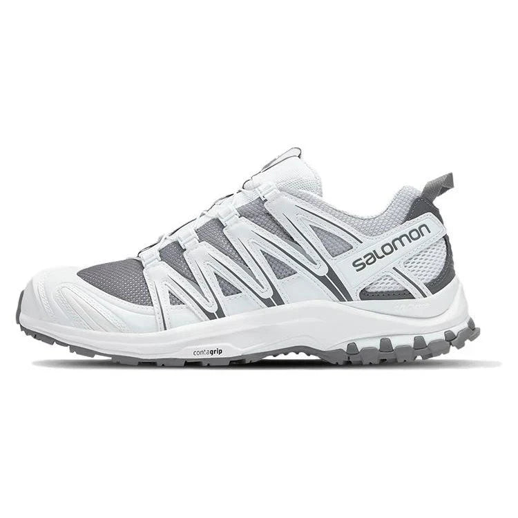 Salomon XA‑PRO 3D Series White Grey Mesh Trail Hiking Sneakers