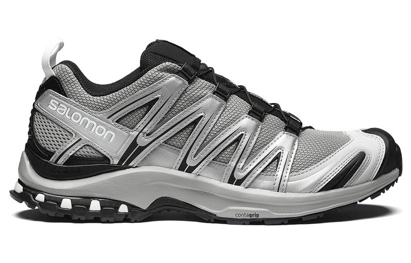 Salomon XA‑PRO 3D Series Silver Grey Black Mesh Hiking Sneakers