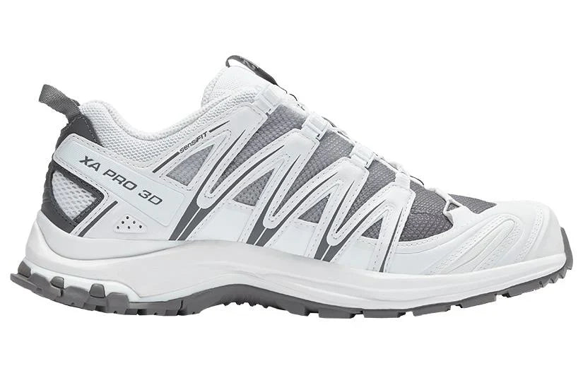 Salomon XA‑PRO 3D Series White Grey Mesh Trail Hiking Sneakers
