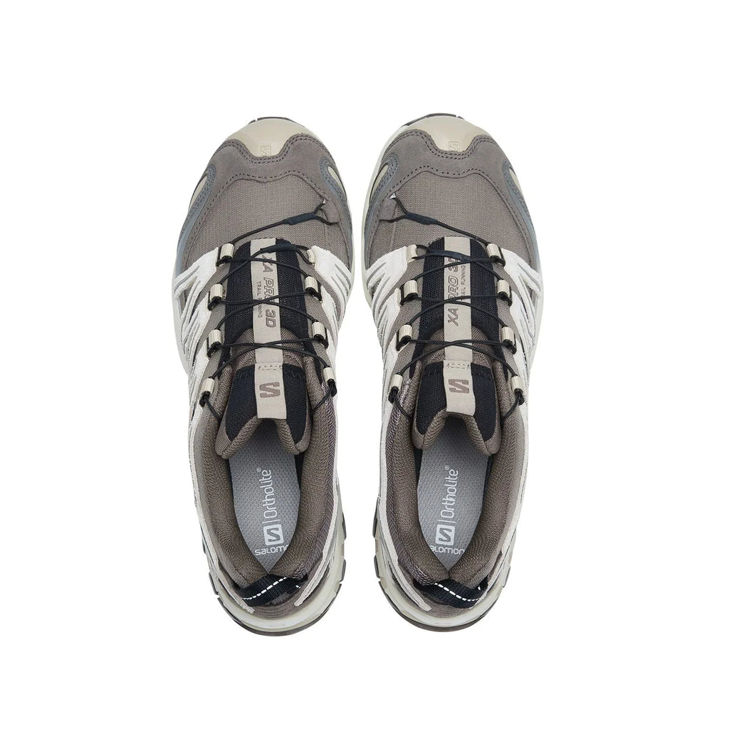 Salomon XA‑PRO 3D Series Taupe Beige Suede Mesh Hiking Sneakers