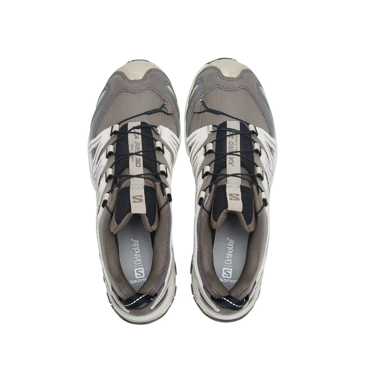 Salomon XA‑PRO 3D Series Taupe Beige Suede Mesh Hiking Sneakers