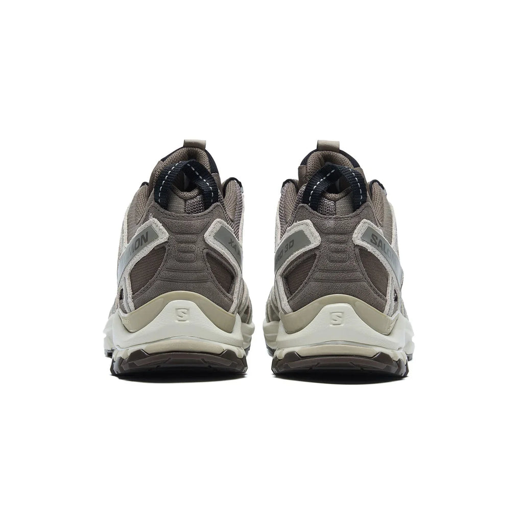 Salomon XA‑PRO 3D Series Taupe Beige Suede Mesh Hiking Sneakers