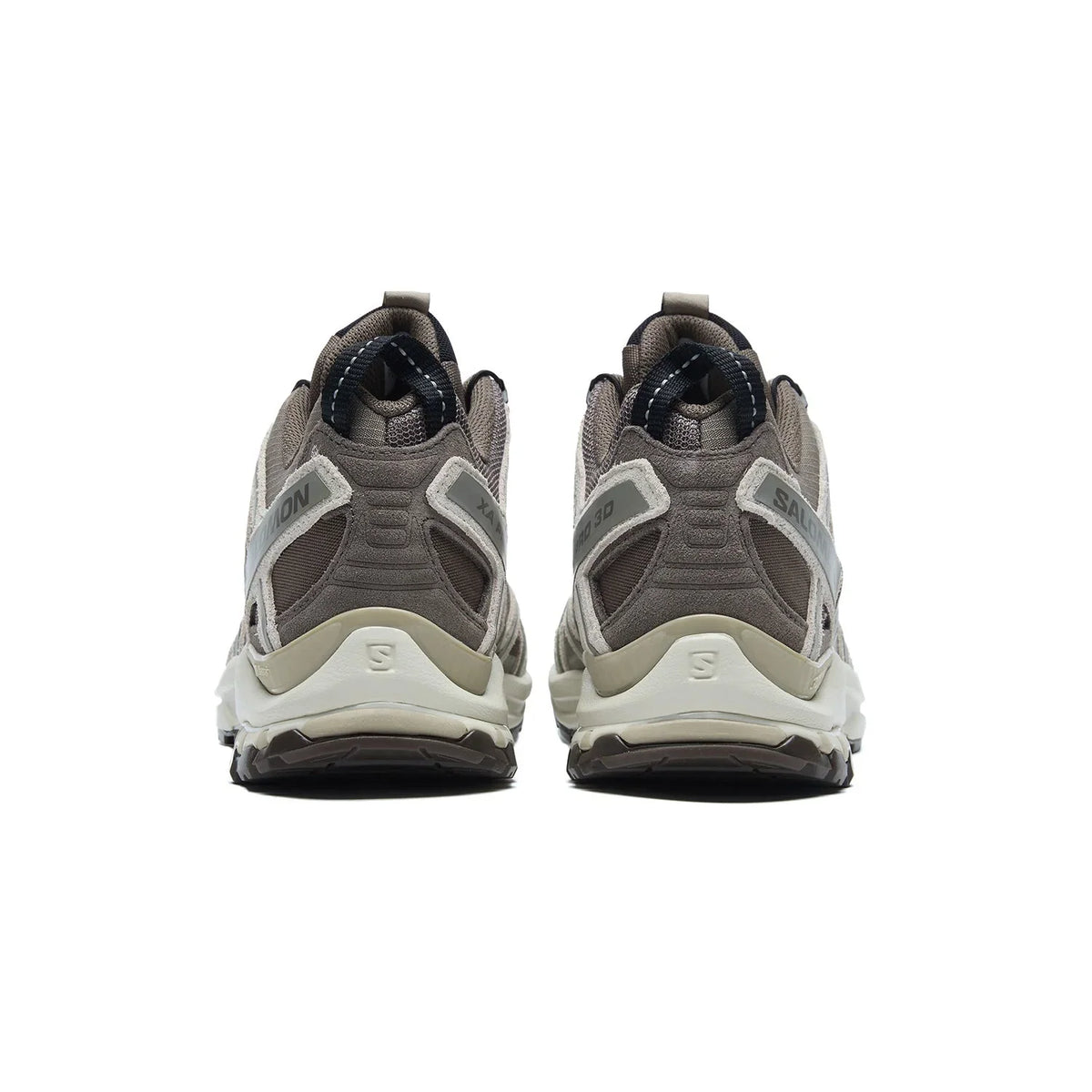 Salomon XA‑PRO 3D Series Taupe Beige Suede Mesh Hiking Sneakers