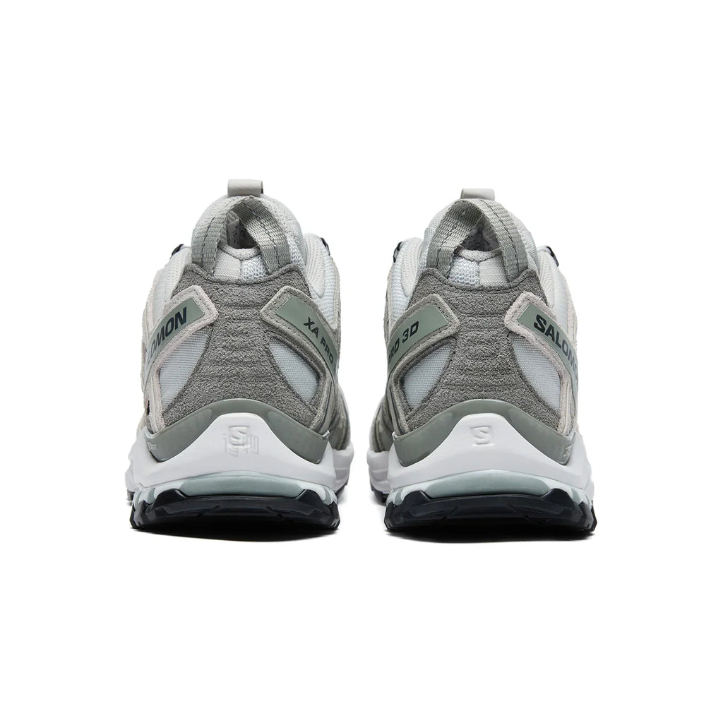 Salomon XA‑PRO 3D Series Light Sage Grey Mesh Suede Hiking Sneakers