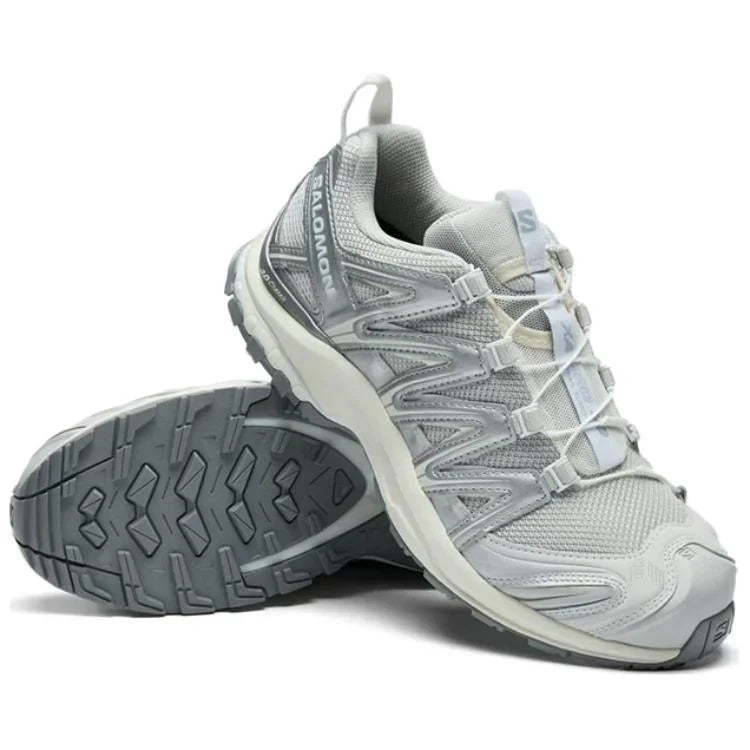 Salomon XA‑PRO 3D Series Silver Light Grey Mesh Hiking Sneakers