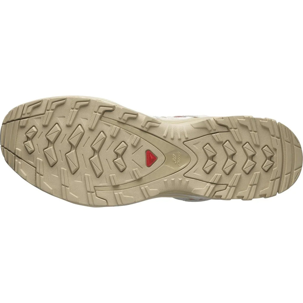 Salomon XA‑PRO 3D Series White Beige Red Accent Mesh Trail Hiking Sneakers