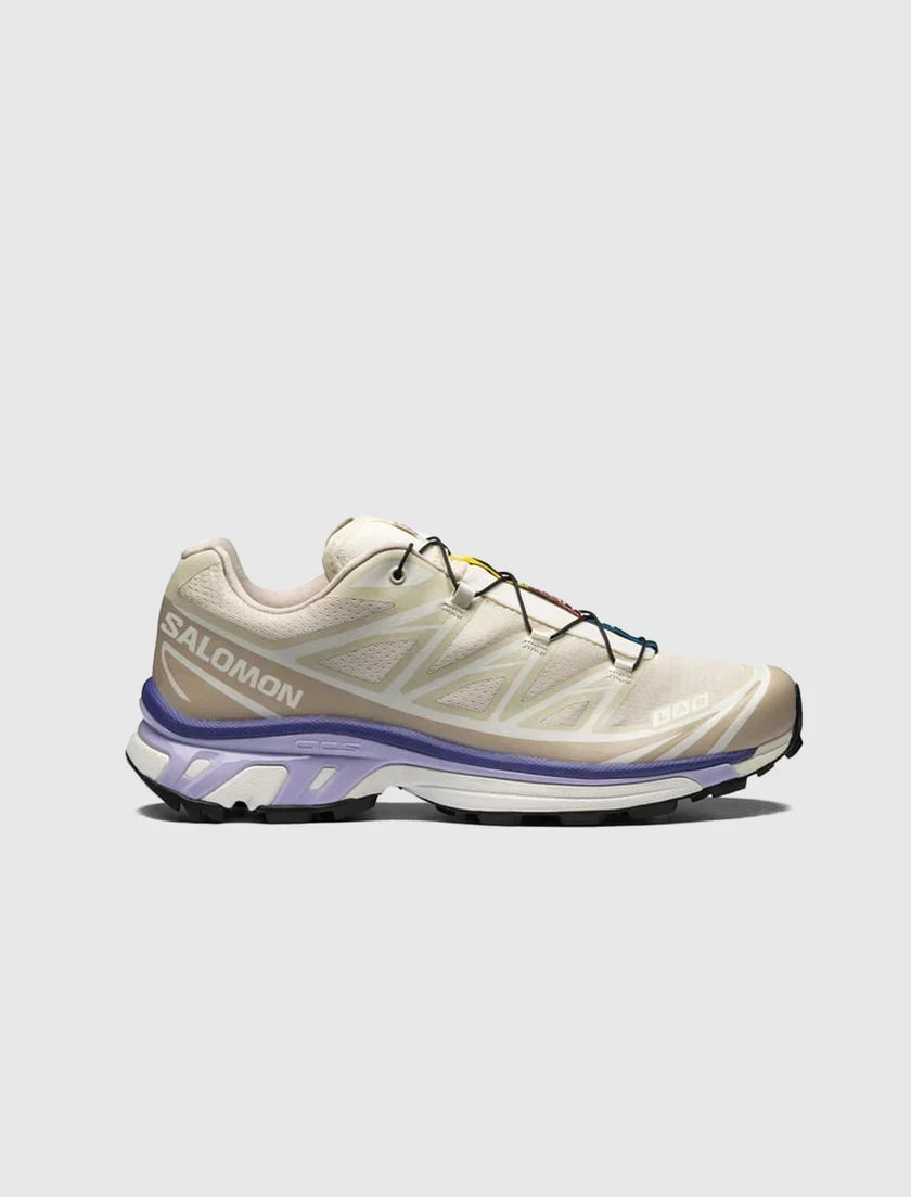 Salomon XT-6 Trail Running Shoes - Milk / Silver Cloud / Liberty