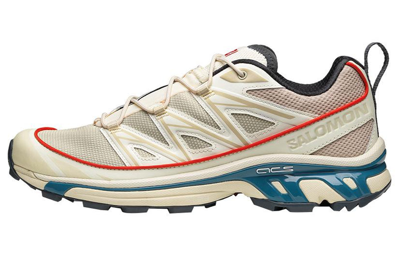 Salomon XT‑6 Beige Blue Red Hiking Shoes