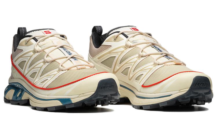 Salomon XT‑6 Beige Blue Red Hiking Shoes