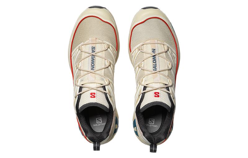Salomon XT‑6 Beige Blue Red Hiking Shoes