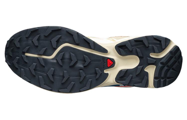 Salomon XT‑6 Beige Blue Red Hiking Shoes