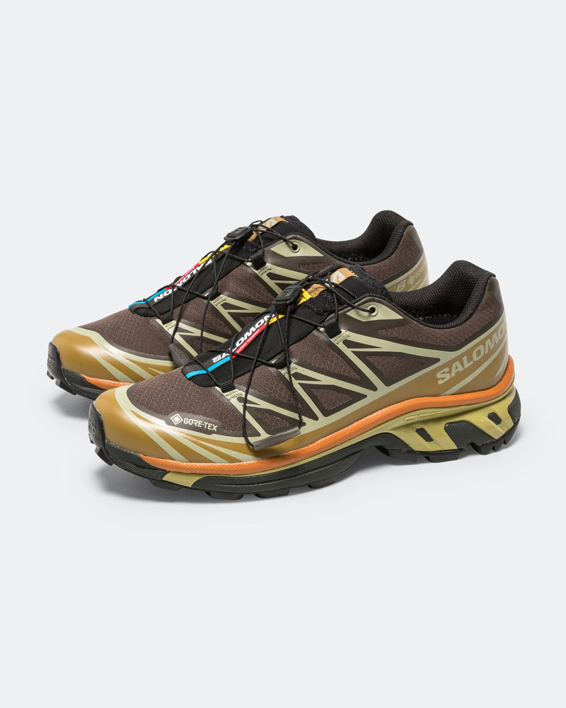 Salomon XT‑6 GORE‑TEX Trail Running Sneakers, Brown Ochre