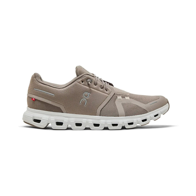 On Cloud 5 Taupe White Running Sneakers
