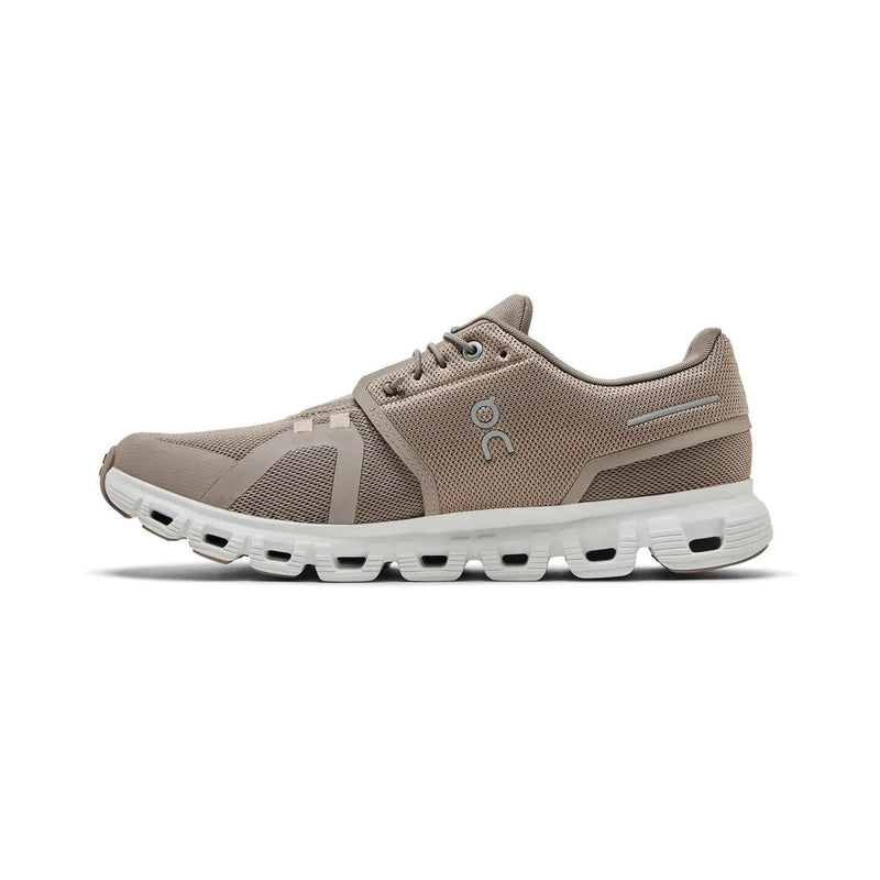 On Cloud 5 Taupe White Running Sneakers