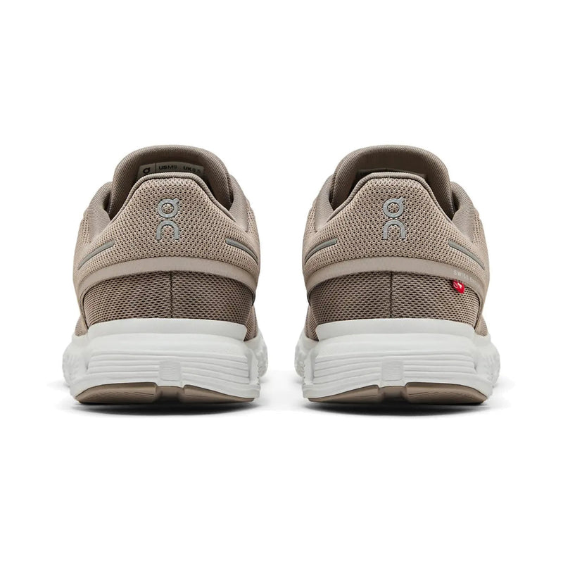On Cloud 5 Taupe White Running Sneakers