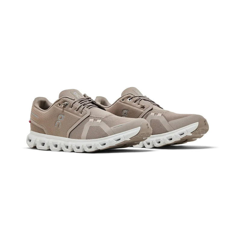 On Cloud 5 Taupe White Running Sneakers