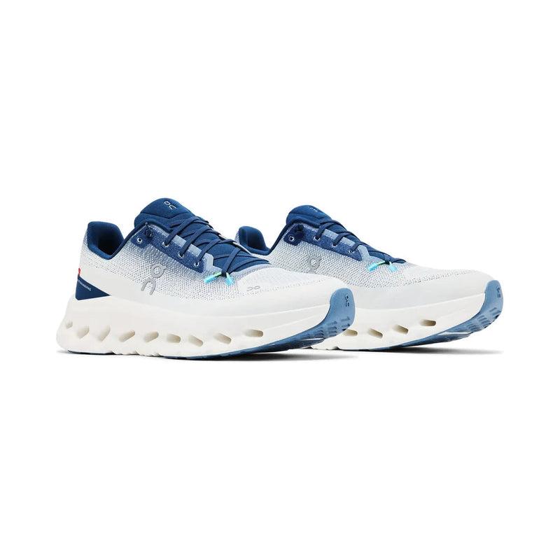 On Cloudtilt White Navy Gradient Running Sneakers