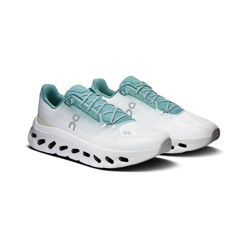 On Cloudtilt White Teal Running Sneakers