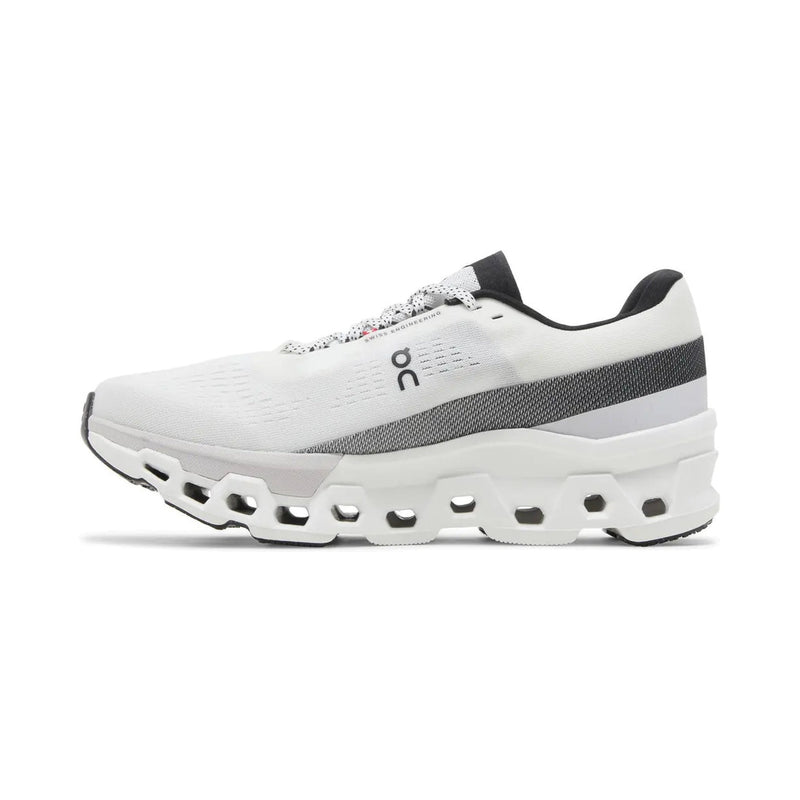 On Cloudmonster White Black Running Sneakers