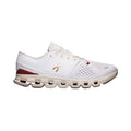 On Cloud X White Maroon Gold Running Sneakers