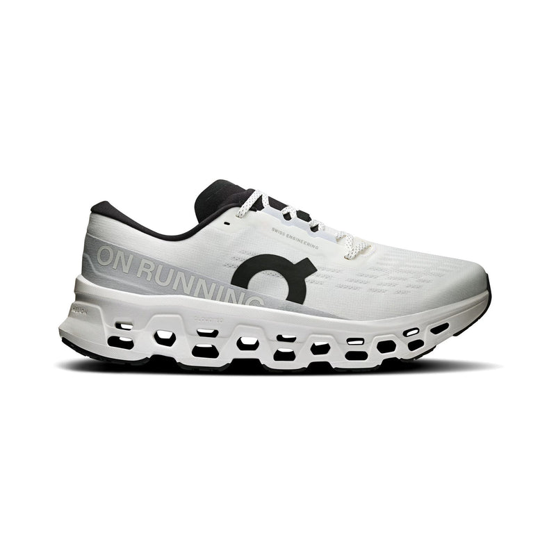 On Cloudmonster White Grey Running Sneakers