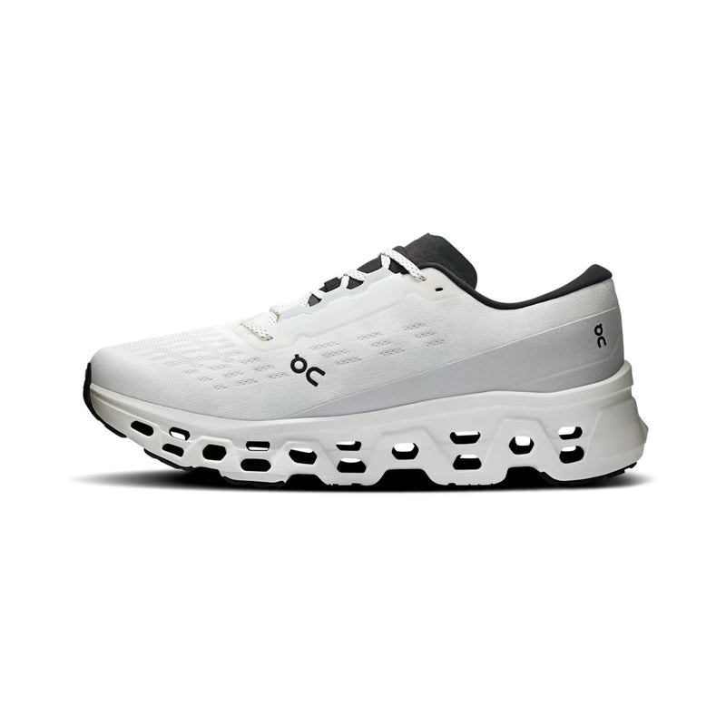 On Cloudmonster White Grey Running Sneakers