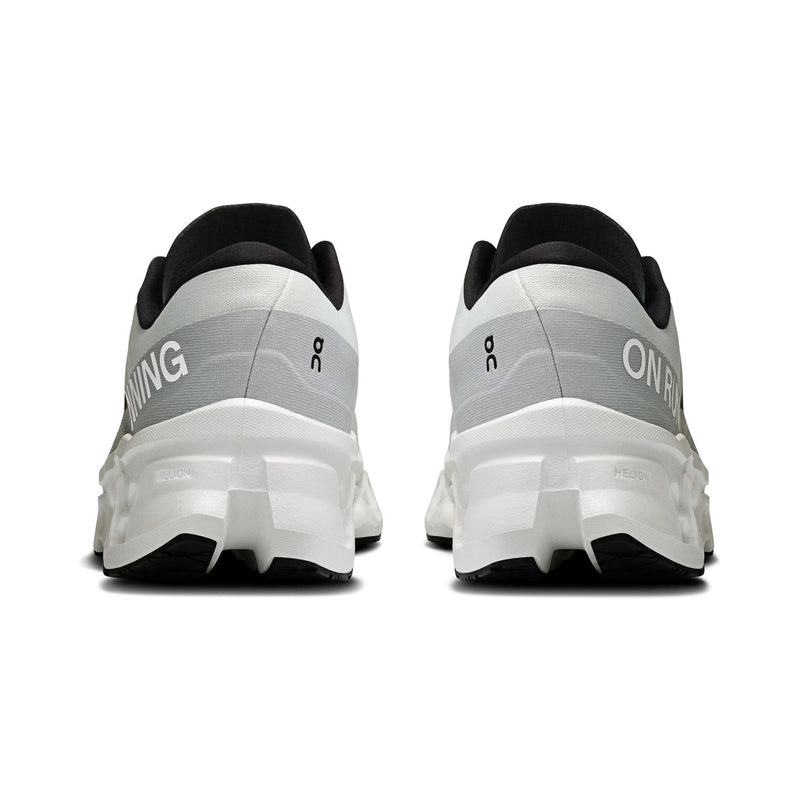 On Cloudmonster White Grey Running Sneakers