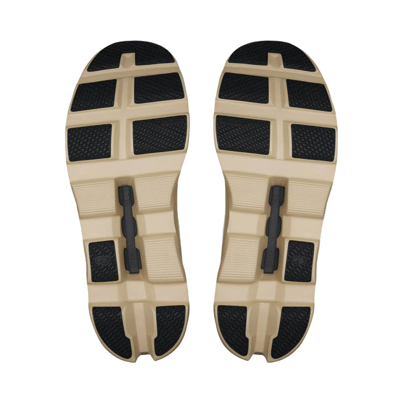 On Cloudmonster White Sand Red Running Sneakers
