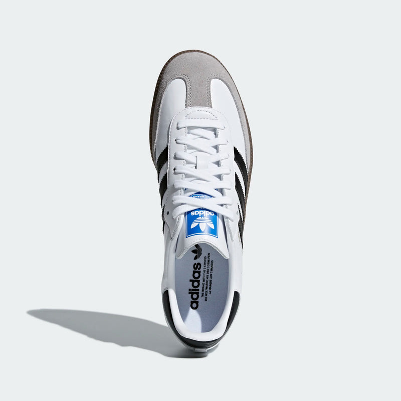 Adidas Originals Samba White Black Gum Sole Vintage Sneakers