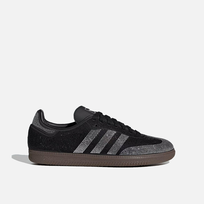 Adidas Originals Samba Black Rhinestone Embellished Gum Sole Vintage Sneakers