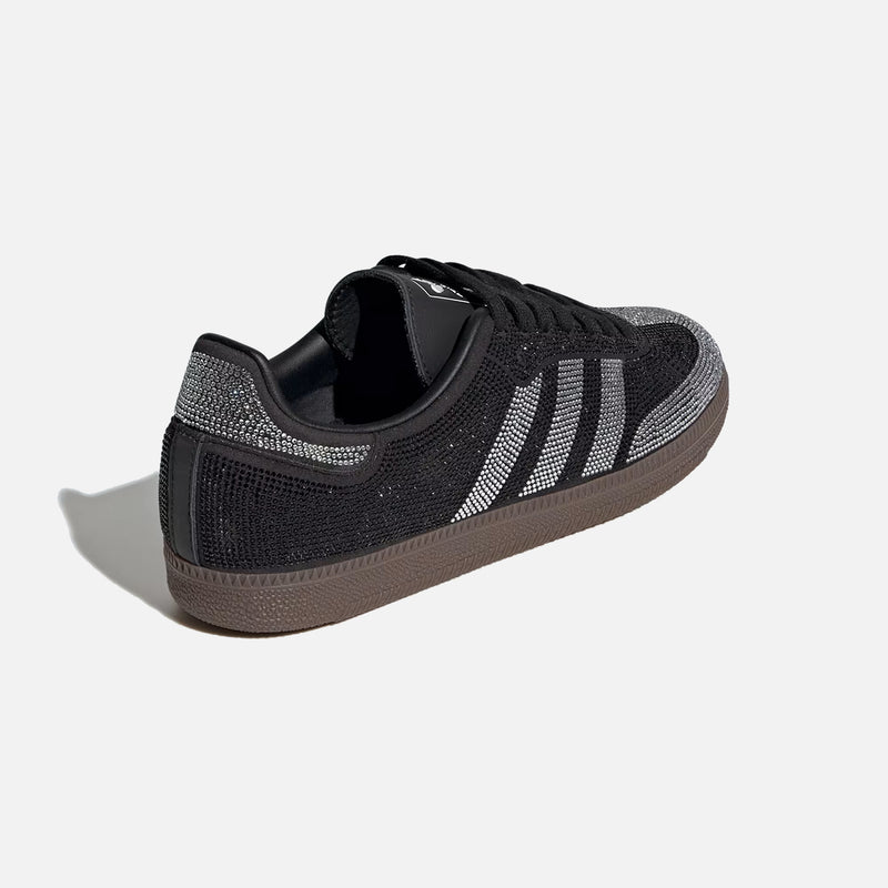 Adidas Originals Samba Black Rhinestone Embellished Gum Sole Vintage Sneakers
