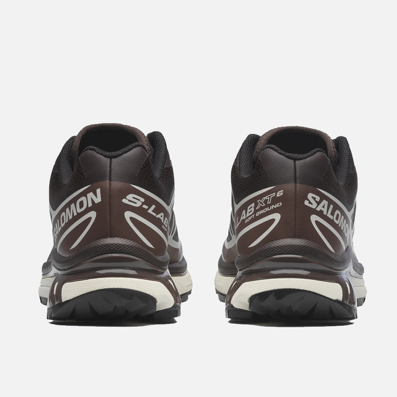 Salomon XT‑6 Dark Brown Cream Trail Running Sneakers