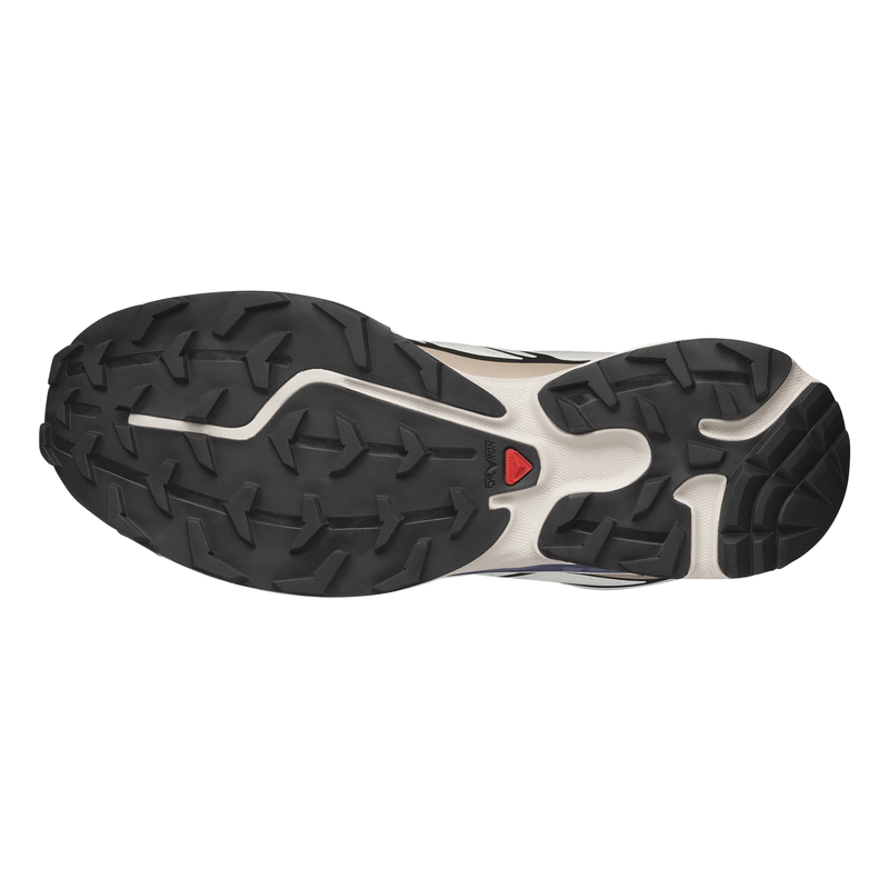 Salomon XT‑6 S‑Lab White Beige Purple Mesh Outdoor Trail Sneakers