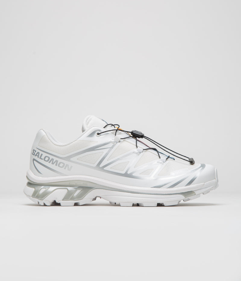 Salomon XT‑6 GTX White Silver Waterproof Trail Hiking Sneakers