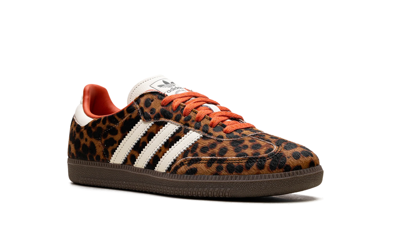 adidas Samba Leopard Print Orange Lining Sneakers
