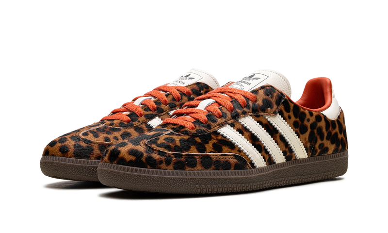 adidas Samba Leopard Print Orange Lining Sneakers