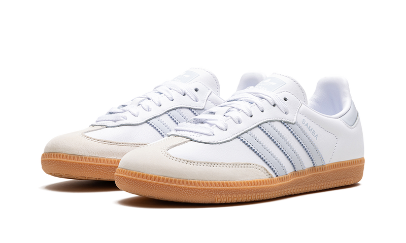 adidas Samba White Light Blue Gum Sole Sneakers