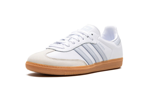 adidas Samba White Light Blue Gum Sole Sneakers