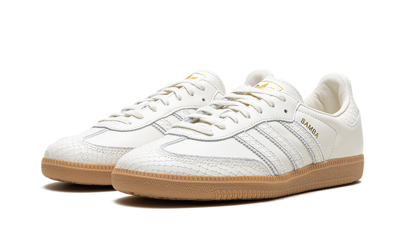 adidas Samba Off White Snake Print Gum Sole Sneakers