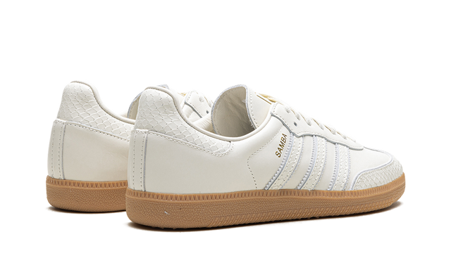adidas Samba Off White Snake Print Gum Sole Sneakers