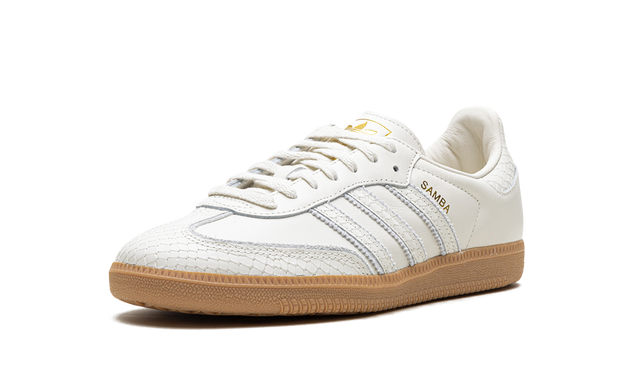 adidas Samba Off White Snake Print Gum Sole Sneakers