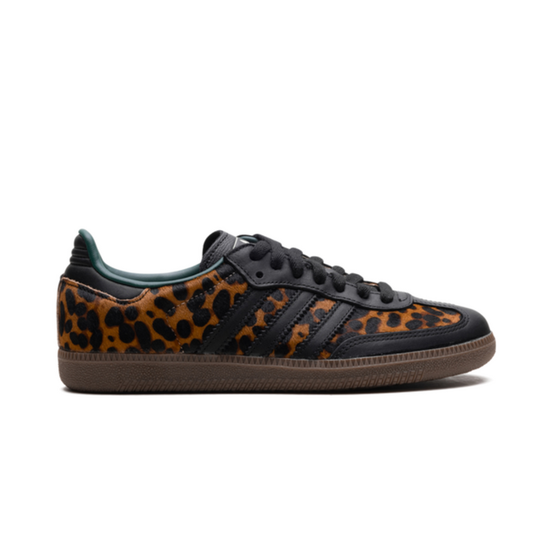 adidas Samba Leopard Print Black Green Sneakers