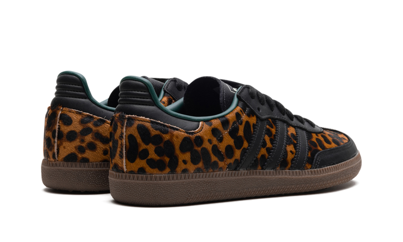 adidas Samba Leopard Print Black Green Sneakers
