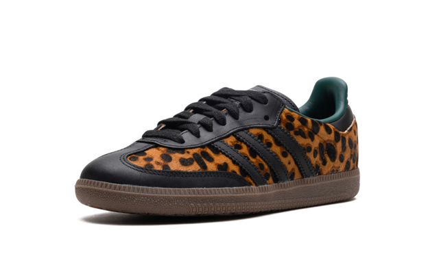 adidas Samba Leopard Print Black Green Sneakers