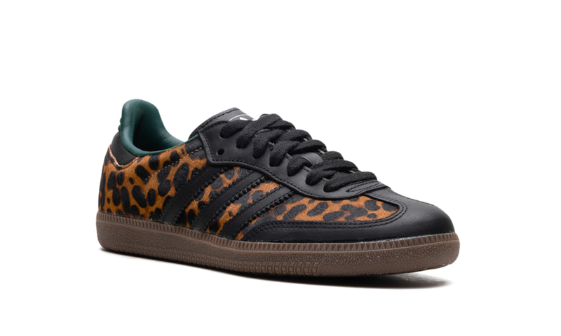 adidas Samba Leopard Print Black Green Sneakers