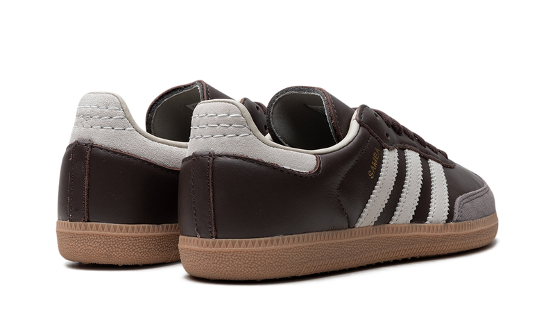 adidas Samba Dark Brown Off White Stripes Sneakers