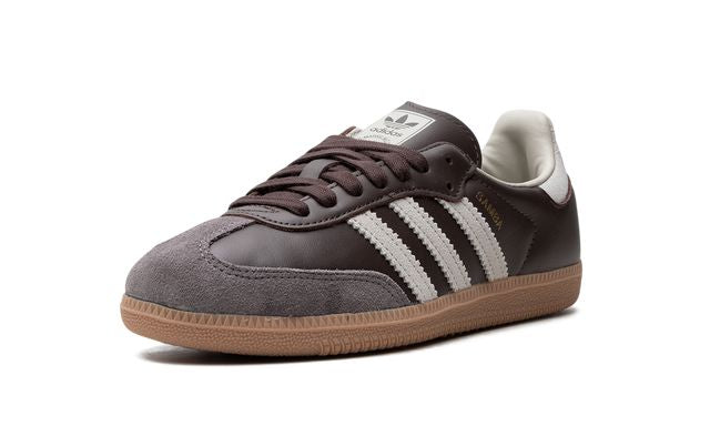 adidas Samba Dark Brown Off White Stripes Sneakers