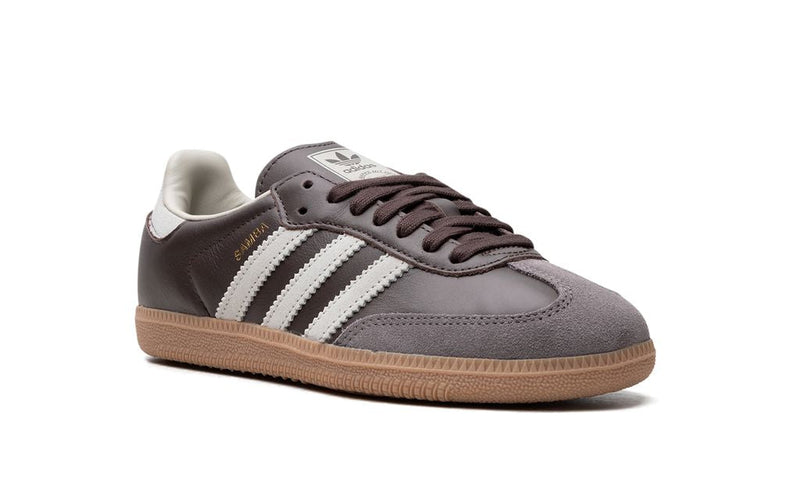 adidas Samba Dark Brown Off White Stripes Sneakers