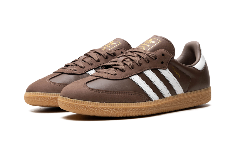 adidas Samba Brown White Gum Sole Sneakers