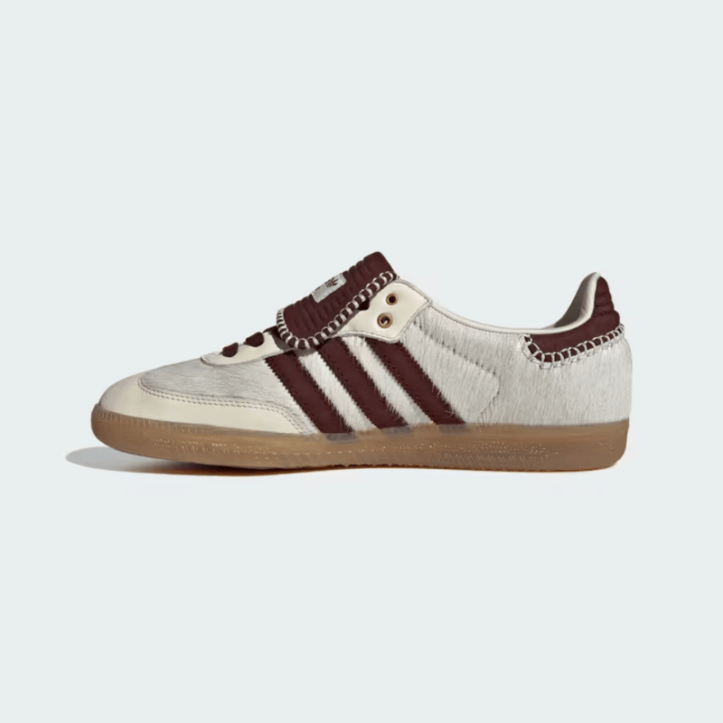 adidas Samba Wales Bonner Pony Hair Sneakers Off White Maroon
